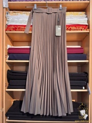 Юбка гофре, коричневая