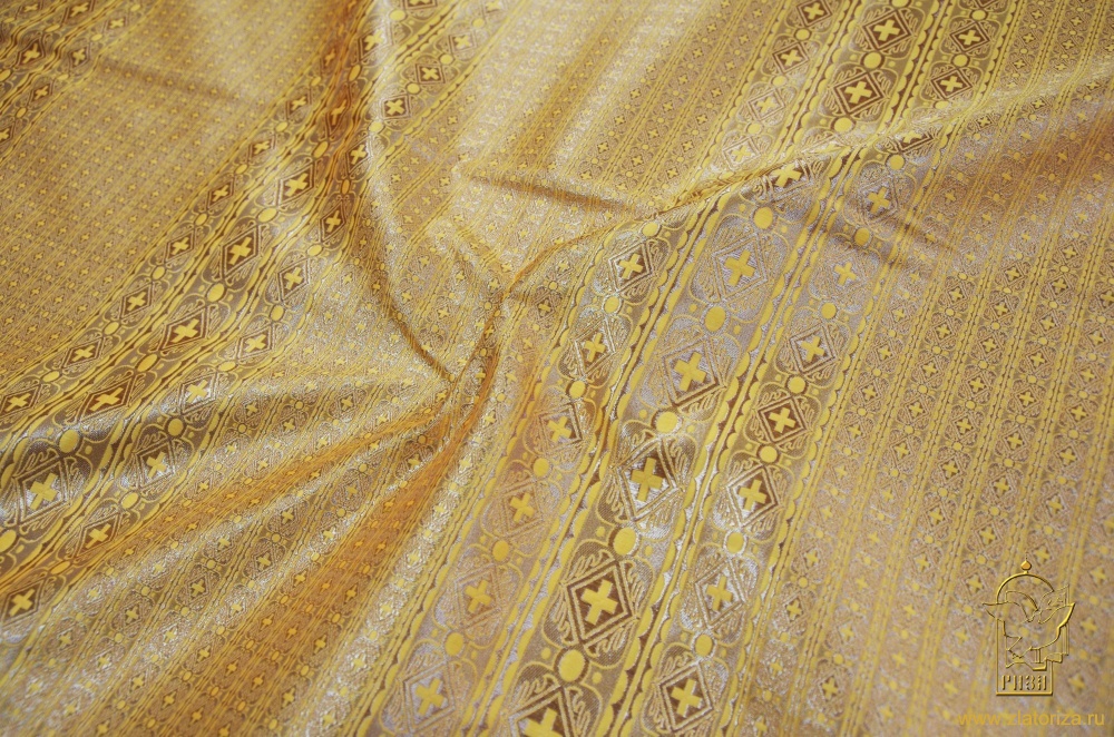 Парча СИНОД, желтая с золотом, шир. 114 см