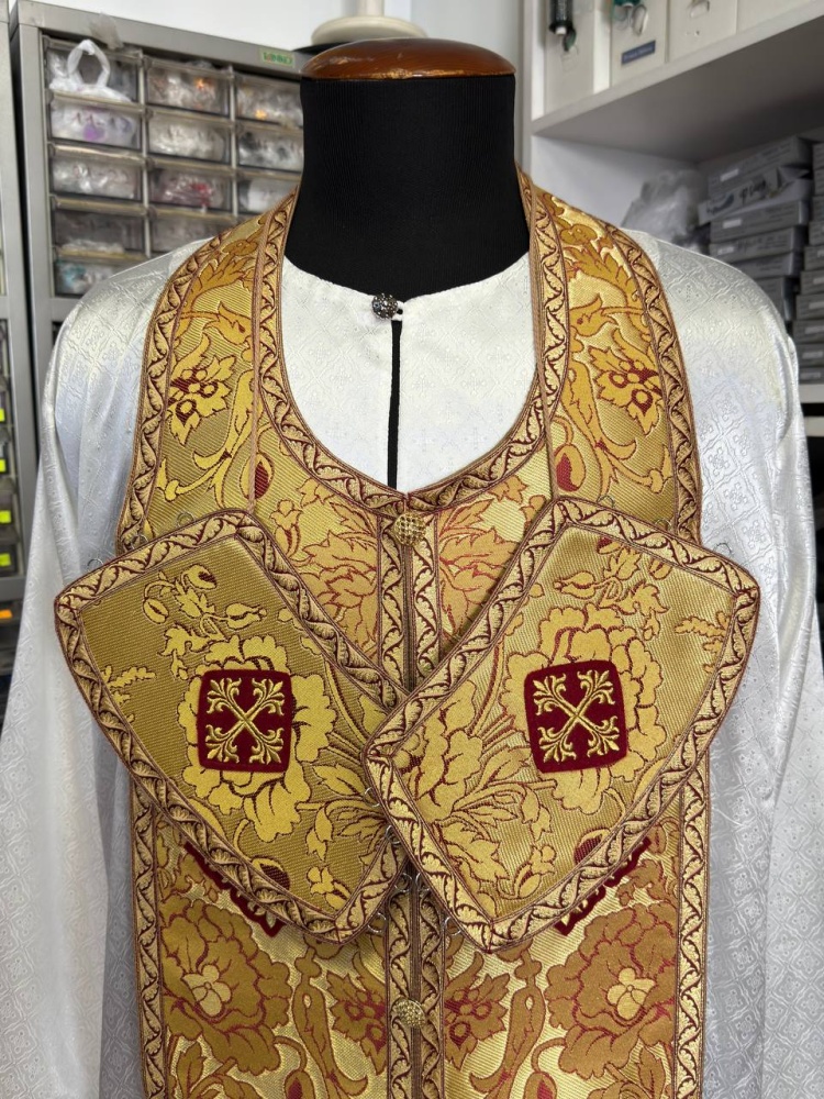 Епитрахиль + поручи, желтый, парча