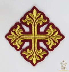 Крест 2 ВИФЛЕЕМ, бордо с золотом, 10-12 см. арт Крест 2 ВИФЛЕЕМ, бордо с золотом, 10-12 см. арт