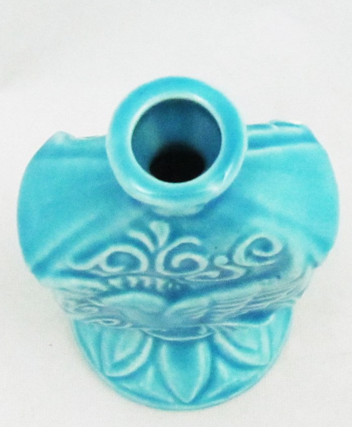 Подсвечник Сосуд с голубем голубой 4,5х8 см керамика