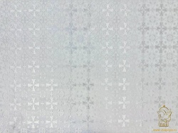 Шелк ЗВОНАРИ, белый с серебром, шир. 150 см, Рахманово Шелк ЗВОНАРИ, белый с серебром, шир. 150 см, Рахманово