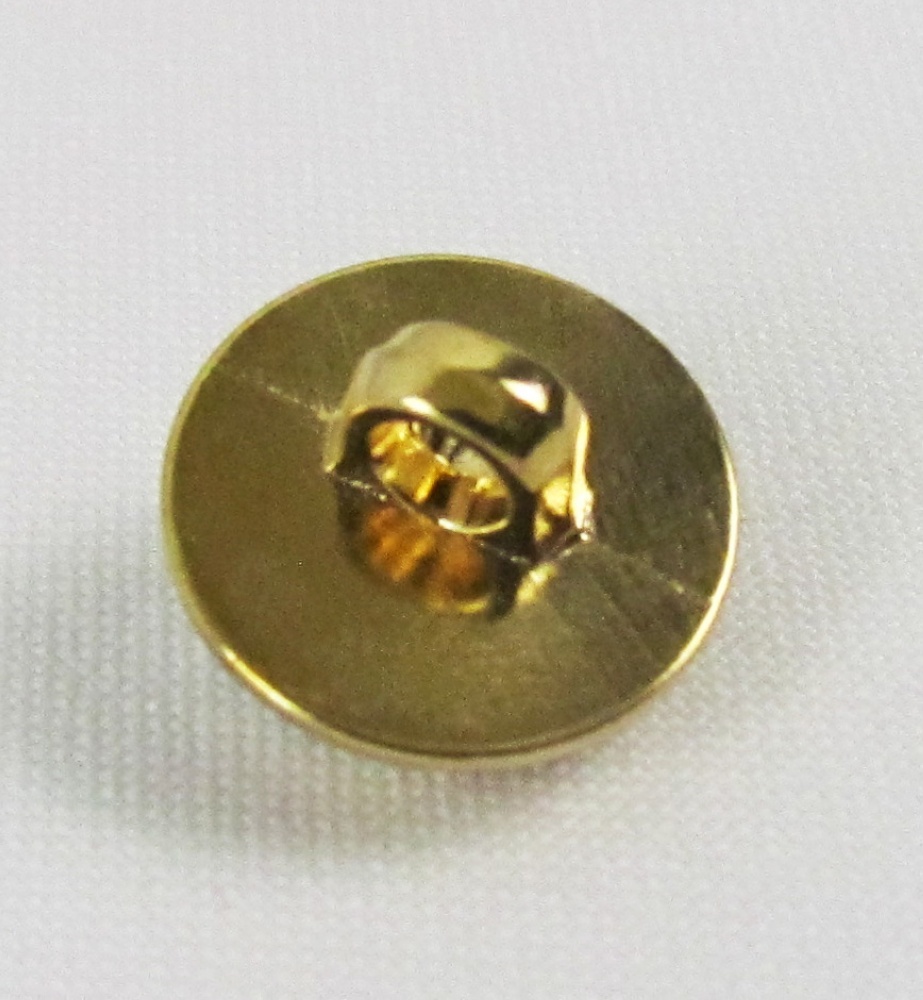 Пуговицы КАМЕНЬ голубые с золотом, 13 мм