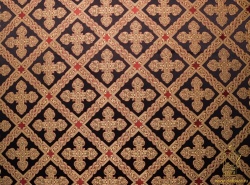 Шелк ПРЕОБРАЖЕНИЕ, черный с золотом + бордо, шир. 150 см Шелк ПРЕОБРАЖЕНИЕ, черный с золотом + бордо, шир. 150 см