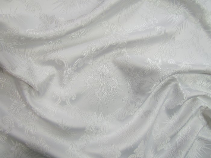 Шелк ЛОЗА, белый, шир. 150 см, Рахманово