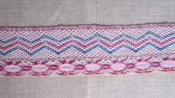 Кружево 133, плетеное, цветное