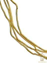 Канитель 40К золото, шир. 2 мм, Спагетти