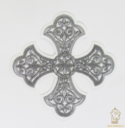 Крест 1 УЗОРНЫЙ белый с темным серебром,14,5 -16 см Крест 1 УЗОРНЫЙ белый с темным серебром,14,5 -16 см