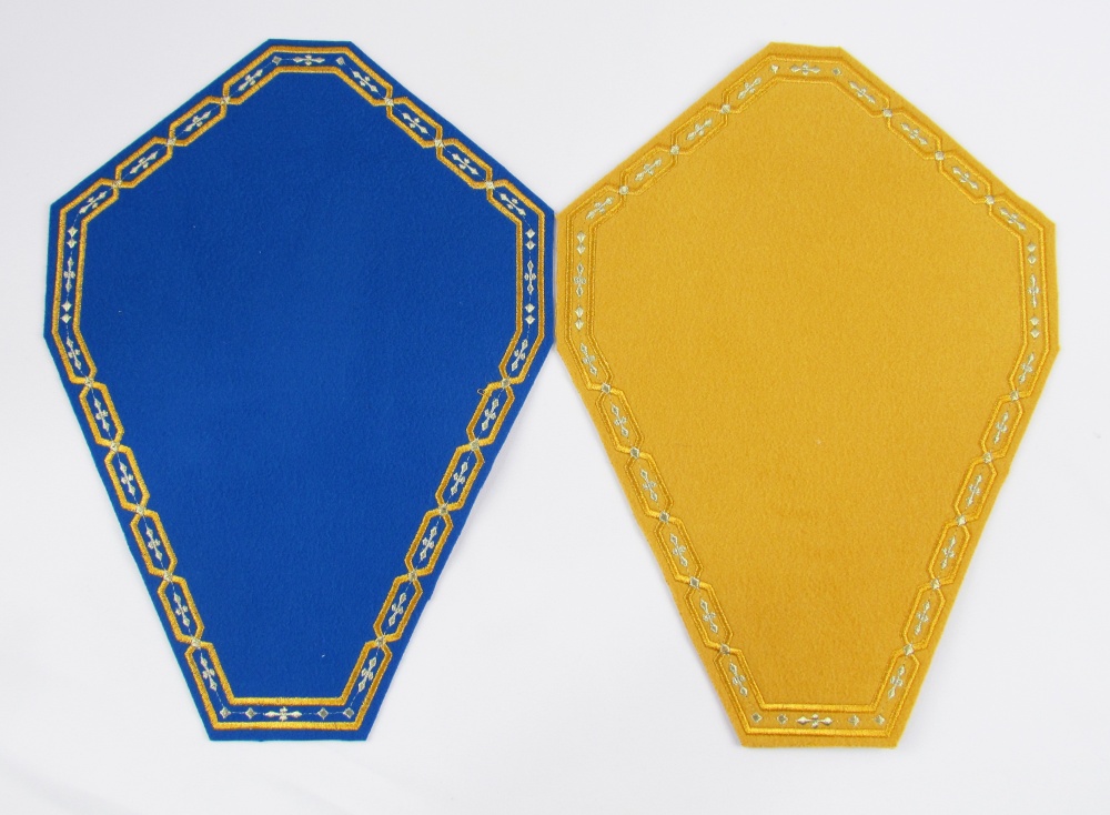 Подкрестье 25 х 34 см, замша, цвет: горчица с золотом