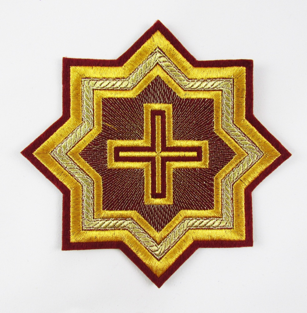 Набор крестов, иерейский, АНДРЕЕВСКИЙ, бордо с золотом, 14 шт