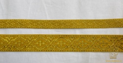 Галун ЛАВРА, горчица с золотом, шир. 2,2 см, МДК
