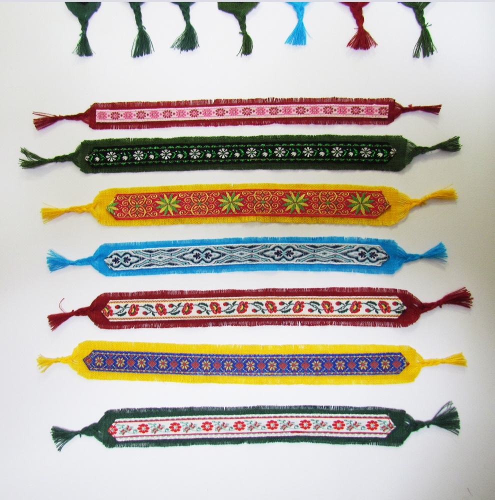 Закладка для небольших книг (лен + тесьма)