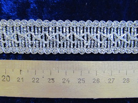 Тесьма серебро 38