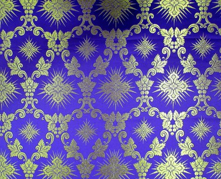 Шелк ЛОЗА, фиолетовый с золотом, шир. 150 см, Рахманово