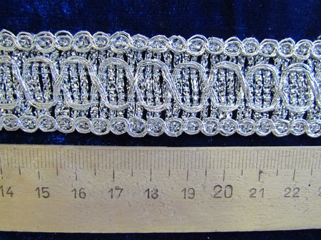 Тесьма серебро 25