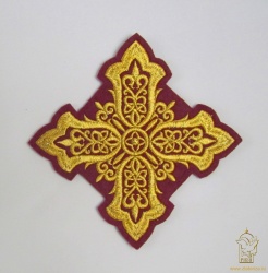 Крест 1 ВИЗАНТИЯ бордо с золотом,14,5 -16 см Крест 1 ВИЗАНТИЯ бордо с золотом,14,5 -16 см