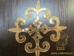 Термоаппликация КВАДРАТ, золото, 16,5 х 16,5, арт. 8627