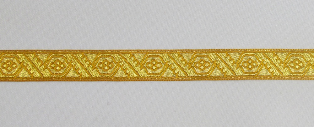 Галун ДУБОК, желтый с золотом, шир. 1,5 см, ФР