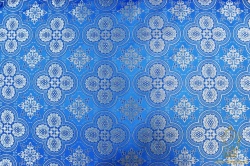 Парча ПП ВОСКРЕСЕНИЕ голубой с серебром, шир. 150см. Павловский Посад,
