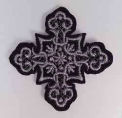 Крест 4 ЯГОДКА, фиолетовый с серебром,6-7 см