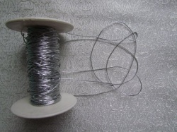 Шнур отделочный 1 мм, серебрянный, плоский, 50 м