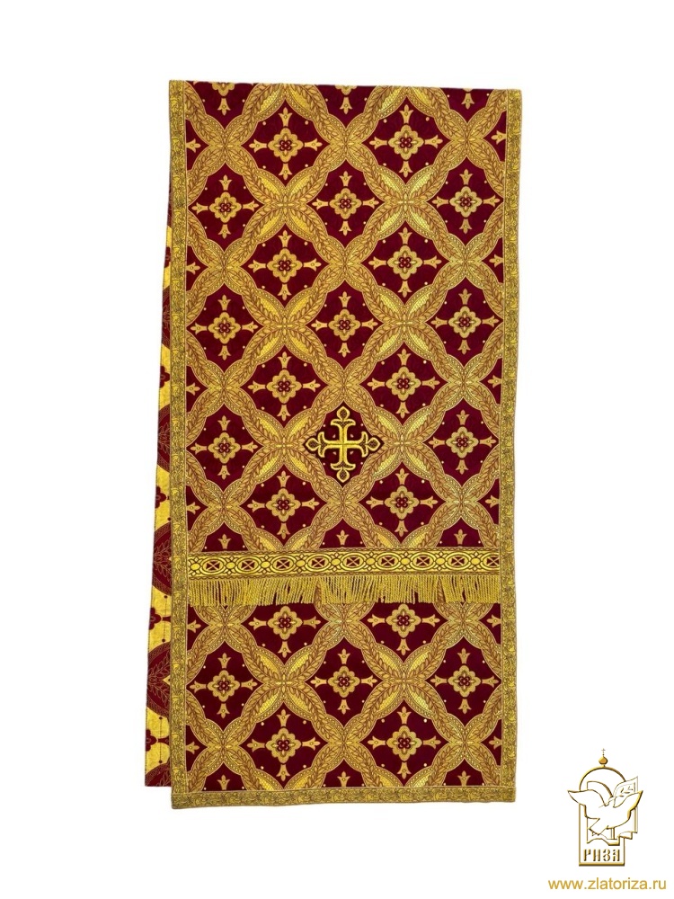 Аналойник шелк бордо с золотом
