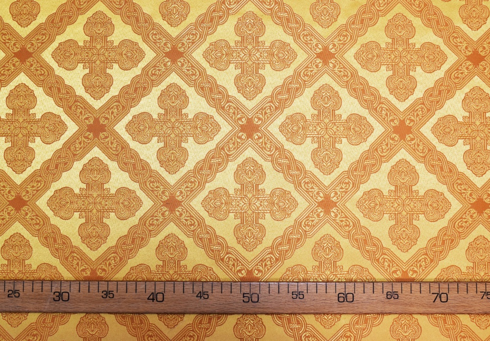 Шелк ПРЕОБРАЖЕНИЕ, желтый с горчицей, шир. 150 см