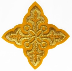 Крест 3 ВОЛОГОДСКИЙ, желтый с золотом,8-9 см