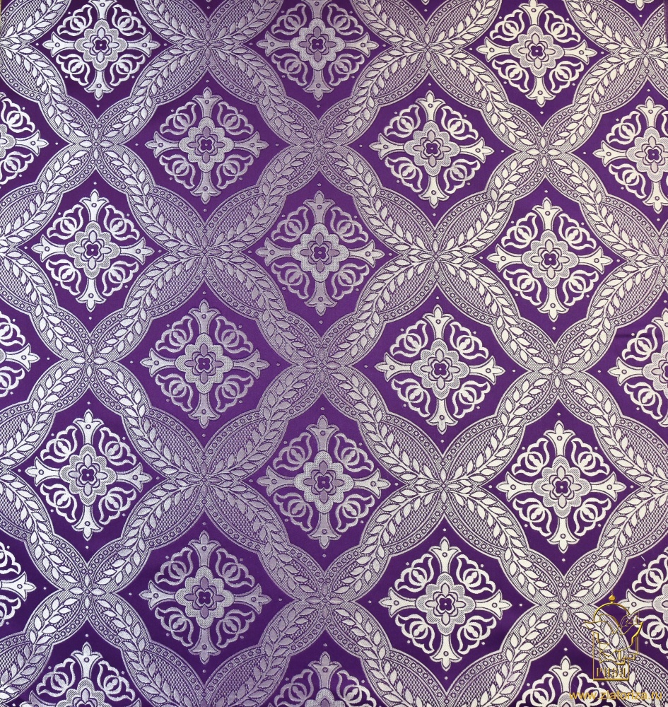 Шелк ХОЛКИДОН, фиолетовый с серебром 165 см