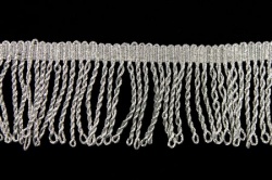 Бахрома серебро 41, металлическая, облегченная, (8 м в упаковке), арт. Н-2 Бахрома серебро 41, металлическая, облегченная, (8 м в упаковке), арт. Н-2