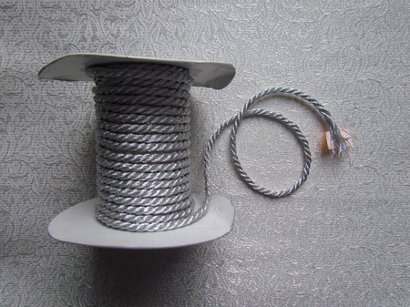 Шнур серебро, металл, 3 мм, арт d1015, витой