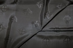 Подкладочная, жаккард церковный, черная, 150 см. , вискоза