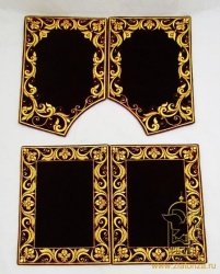 Скрижали бордо, красные, бархат вышивка Скрижали бордо, красные, бархат вышивка