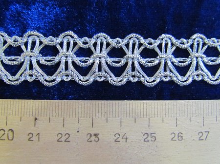 Тесьма серебро 14