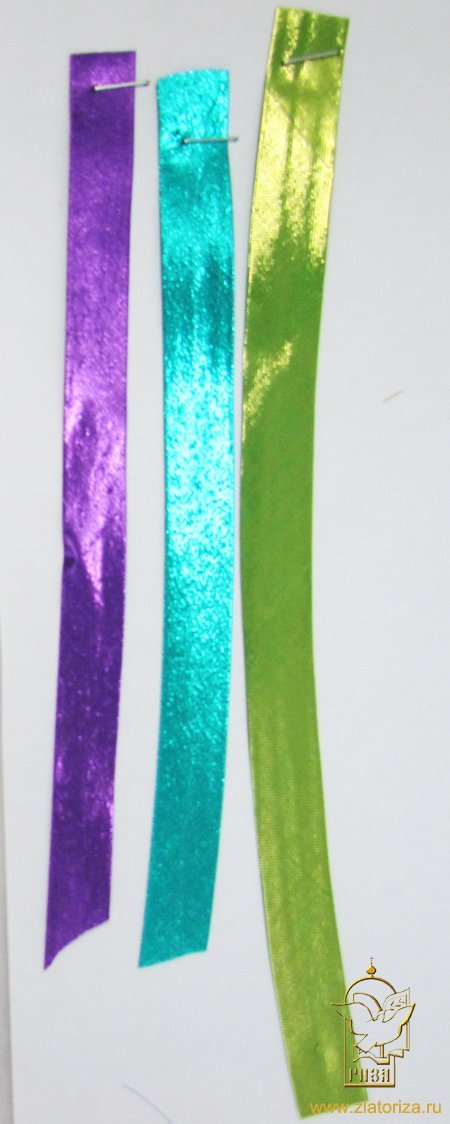 Косая бейка с блеском, цвет - микс