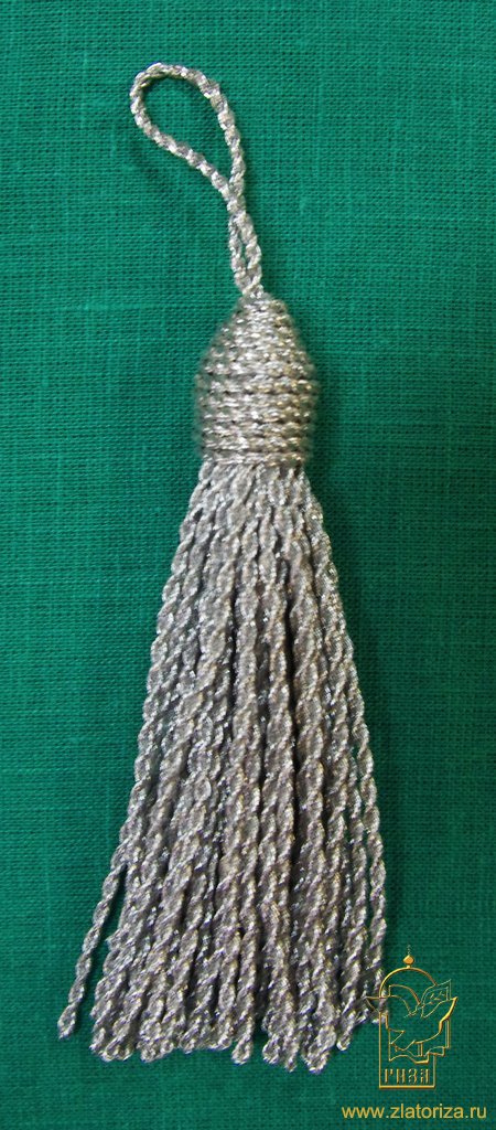 Кисть декоративная, серебро, длина 11 см, ЛЕНА (NA)