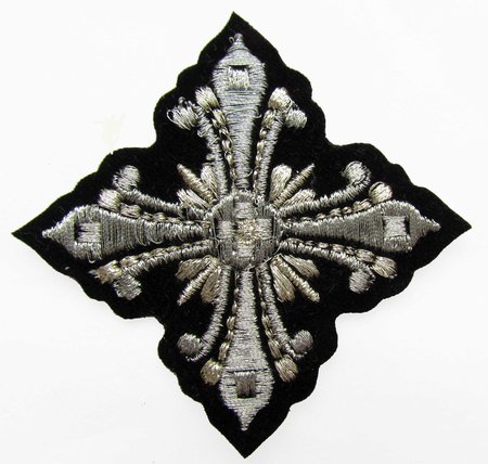 Крест 4 ВАНИН, черный с серебром,6-7 см