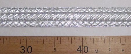 Галун ТРАКТОР сереб. шир. 4 см