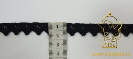 Кружево 51, плетеное, синее