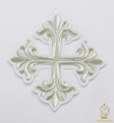 Крест 3 ВИФЛЕЕМ белый с серебром, 10 см Крест 3 ВИФЛЕЕМ белый с серебром, 10 см