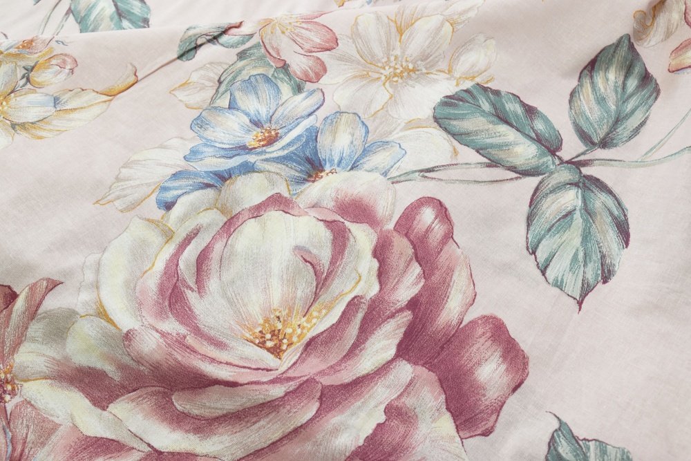 Бязь ЦВЕТЫ, х/б 100%, шир. 220 см