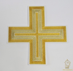 Крест на Престол/Жертвенник АНДРЕЕВСКИЙ, белый с золотом, 23 см Крест на Престол/Жертвенник АНДРЕЕВСКИЙ, белый с золотом, 23 см