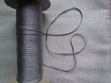 Шнур Германия 840/21 col. 19,, плоский, шир. 4 мм, серебро