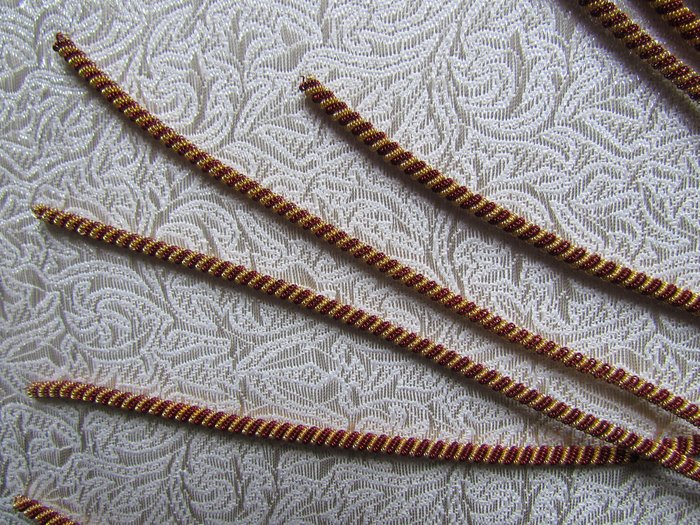 Канительный шнур бордо с золотом