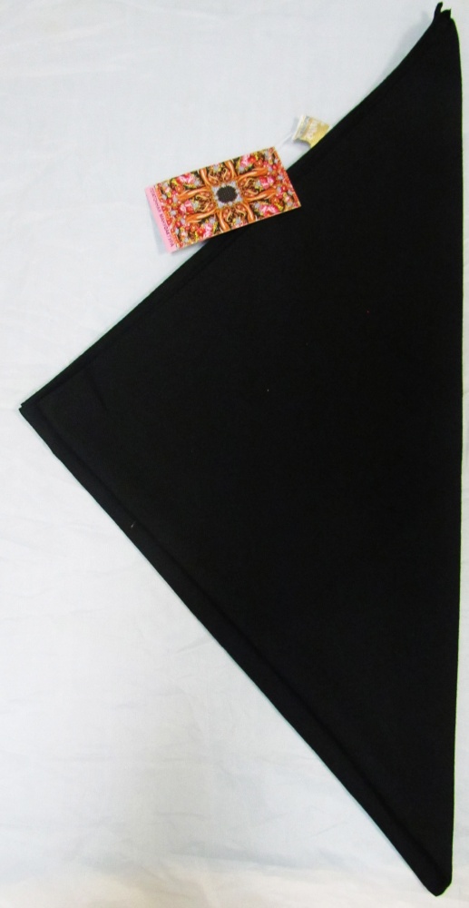 Платок черный однотонный смешанное волокно 80 х 80 см