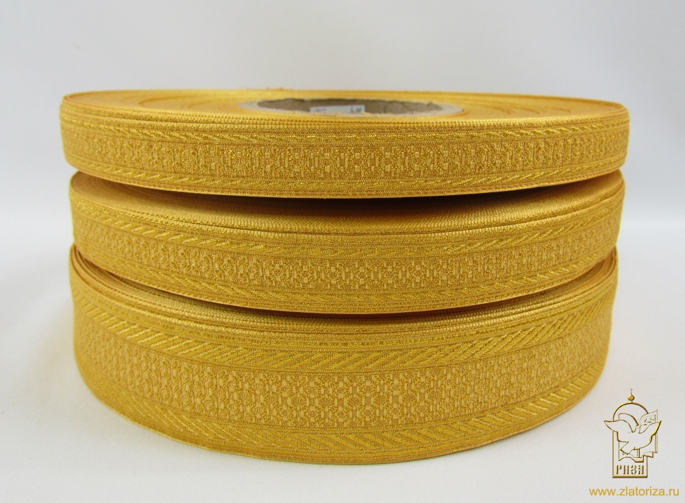 Галун РОМАШКА, желтый с золотом, шир. 4 см, РА