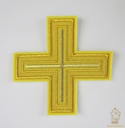 Крест 2 АНДРЕЕВСКИЙ, желтый с золотом, 10-12 см