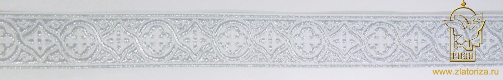 Галун ЗЛАТОУСТ, белый с темным серебром, шир. 2,3 см, ФР