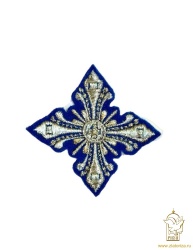 Крест 4 ВАНИН, синий с серебром,6-7 см