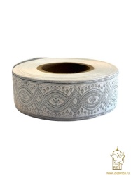 Галун КОСТРОМА, белый с темным серебром, шир. 5 см, РА